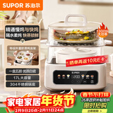 苏泊尔（SUPOR）电炖锅 煲汤锅隔水炖锅0涂层家用多功能锅炖蒸煮一体17L电炖盅炖汤锅电蒸锅 DZ20FC871