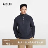 AIGLE艾高抓绒衣经典款POLARTEC户外保暖休闲耐穿半拉链上衣男士 海军蓝 BE484 XL (185/100A)