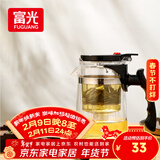 富光 耐热玻璃过滤茶壶茶具按压式内胆泡茶壶茶水分离水壶