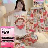 婧麒月子服夏季新款时尚三件套孕妇睡衣产前产后空调服家居套装 西瓜女孩Jyz160776 2码（80-110斤）