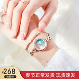 聚利时（Julius）手表女款小巧精致石英女表女士手链表老婆生日情人节礼物送女朋友 幻彩表盘【渐变绿】