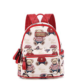 小熊依恋双肩包女时尚布艺小众设计女士户外迷你小背包送女友