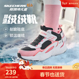 Skechers斯凯奇儿童秋冬休闲男女童二棉鞋轻质加绒保暖靴405222L/302583L 女童/黑色/白色/粉红色/BKWP 36