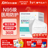 海氏海诺N95级医用防护口罩独立包装无菌30只 一次性n95型口罩灭菌成人