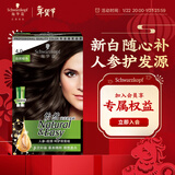施华蔻（Schwarzkopf）怡然滋养染发霜4.0自然棕色 染发剂染发膏植物人参 多次盖白补染