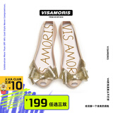 Vis Amoris英国允莫苏春夏包头鱼嘴舒适蝴蝶果冻女凉鞋 亮面甜玉米 35 /36