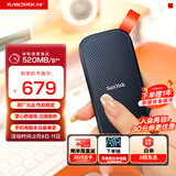 闪迪（SanDisk）480GB Type-c USB3.2移动固态硬盘（PSSD）E30高速 移动SSD 读速520MB/s 兼容手机笔记本电脑