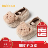 巴拉巴拉地板袜防滑点胶冬季加厚加绒婴幼儿保暖袜子学步不滑208424172204