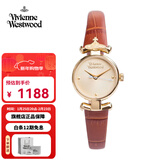 Vivienne Westwood西太后手表女士小表盘女表石英表皮带生日送女友圣诞礼物新年跨年 棕色 VV090GDBR 23mm