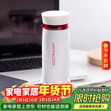 乐扣乐扣（LOCK&LOCK）不锈钢保温杯情侣学生水杯菲特旋转盖轻量杯450ml白红 LHC4131WR