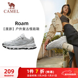 骆驼（CAMEL）漫游复古慢跑鞋女户外运动鞋子 K23S09L7014-1 奶白/椰灰38