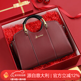 L＇ALPINA袋鼠包包女包牛皮经典斜挎包女大容量简洁单肩包通勤百搭手提包女