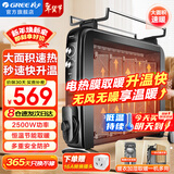 格力（GREE）家用取暖器恒温节能电热膜电暖气片速热无光防烫电暖器干衣加湿大面积烤火炉暖风机 大功率速热经典款-送转换插头 NDYC-25C-WG