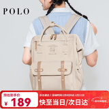POLO双肩包女士大容量书包iPad电脑包包大学生旅行通勤背包送生日礼物