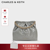 CHARLES&KEITH子母链条大容量流浪包托特包单肩斜挎包女包新年礼物CK2-40671449 【L号】Grey灰色 L