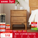全友家居  现代轻奢风实木床头柜卧室家用收纳储物柜子客厅置物边柜