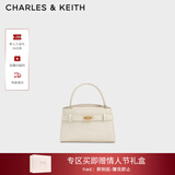 CHARLES&KEITH鳄鱼纹凯莉包手提斜挎婚包包女包生日情人节礼物CK2-50270880-1 Ivory象牙色 S