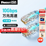 泛达 泛达超六类细网线CAT6A类跳线家用电脑宽带POE监控万兆高速成品线 冰湖蓝 10米