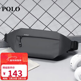 POLO斜挎包男士机能风胸包iPad包单肩包运动挎包腰包礼物送男友幻影灰