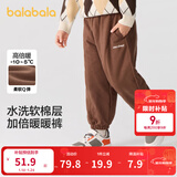 巴拉巴拉童装儿童长裤男童女童宝宝束脚裤子秋冬宽松百搭休闲裤 咖啡50893 110 cm