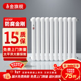 金旗舰暖气片家用钢制水暖壁挂式全屋暖气定制集中供暖自采暖立式散热器 防腐金刚60F-高600mm 6分口