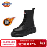 Dickies女士马丁靴舒适百搭英伦短靴显高显瘦女靴 黑色-加绒 37 