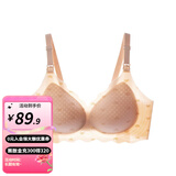 婧麒（JOYNCLEON）【小珊瑚】哺乳文胸聚拢上托无钢圈舒适孕妇大码内衣夏季薄款 素肌肤【清凉体感】 2XL