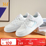 361°运动女鞋春夏季学生复古厚底增高小白休闲板鞋子女682116601F-8