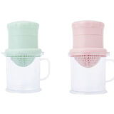 速狄嘉（SU DI JIA）手动榨汁机家用榨汁器婴儿宝宝原汁机手压汁器迷你炸果汁机榨橙汁 北欧粉+绿