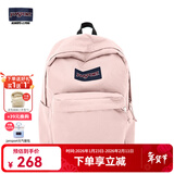 JANSPORT杰斯伯书包轻便双肩包男女旅行包简约背包电脑包学生校园 4QUE7N8蜜蜡粉-侧袋+隔层