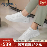 金利来（Goldlion）【新年送礼】男鞋时尚个性板鞋舒适系带休闲鞋55323073920A白40