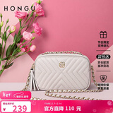 红谷女士包包斜挎包菱格链条包牛皮单肩包流苏包小包  情人节送女友