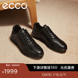爱步（ECCO）经典商务皮鞋 男士真皮休闲鞋增高男鞋正装鞋婚鞋 雅仕207124 黑色20712401001 39