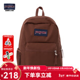 JANSPORT杰斯伯书包轻便双肩包男女旅行包简约背包电脑包学生校园 47LWGM4棕色/黑巧-带侧边袋