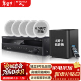 山水（SANSUI）T2 吸顶音响喇叭 5.1家庭影院音响套装 背景音乐客厅 吊顶喇叭 音箱功放家用 T2 900W功放+6.5吋喇叭*5+8吋炮+话筒