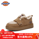 Dickies女士雪地靴舒适休闲平底鞋加绒加厚棉鞋 黄棕 36 