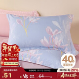 博洋家纺 纯棉枕套印花全棉枕芯套枕头套对枕套闻香 一对装48*74cm