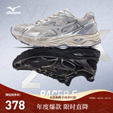 美津浓（MIZUNO）男女运动休闲鞋缓震透气网面拼接跑步RACER S 18/脏脏银 39