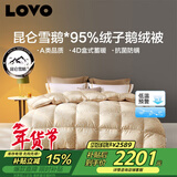 LOVO罗莱家纺 抗菌白鹅绒羽绒被 冬被200*230cm 白色