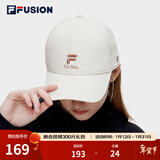 FILA FUSION斐乐潮牌棒球帽中性休闲鸭舌帽网球运动遮阳帽 乳糖色-BG XS
