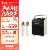 漫步者（EDIFIER）PP205S双麦版手提便携式蓝牙音箱 户外K歌音箱 教学扩音器 月白色