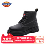 Dickies马丁靴女6孔春季新款短靴 经典光面平底英伦风女靴秋冬新款 28黑色 38