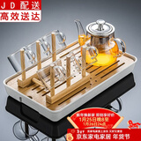 正扬玻璃茶具套装家用小套功夫茶杯简约透明红茶泡茶器办公室客厅喝茶