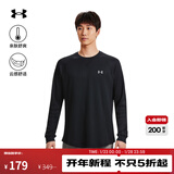 安德玛（Under Armour）DFO男子圆领运动休闲长袖T恤1302355 黑色001 XL