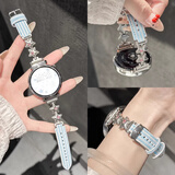 iboann适用华为GT6表带女生watchGT5手表GT4腕带帆布星星GT5Pro女款个性通用OPPOwatchX3/x2mini18mm接口