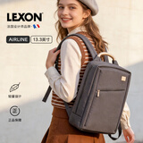 乐上（LEXON）商务双肩背包13.3英寸时尚书包简约OL通勤出差电脑包女  银河灰