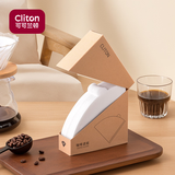 CLITON咖啡滤纸 便携滴漏式手冲咖啡粉过滤网 V型滤杯用白色滤纸100张