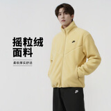 耐克(NIKE)男冬季立领夹克 加绒保暖 毛绒 休闲运动 FB8387-720黄色L