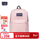 JANSPORT杰斯伯书包轻便双肩包男女旅行包简约背包电脑包学生校园 4QUT7N8蜜蜡粉-侧边袋