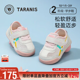 泰兰尼斯秋冬新款学步鞋童鞋女童软底机能鞋男童包头宝宝鞋网面透气面包鞋 白/粉 夏款-单网 21 内长14cm 脚长13.0cm